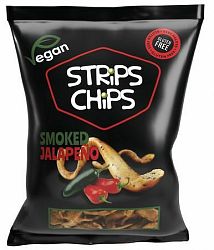 Strips Chips Hrachové údené jalapeno 80 g