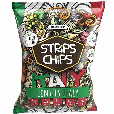Strips Chips Lentils Italy 90 g