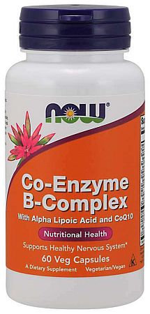 NOW® Foods NOW Co-Enzyme Vitamin B-komplex (aktívna koenzýmová forma), 60 rastlinných kapsúl